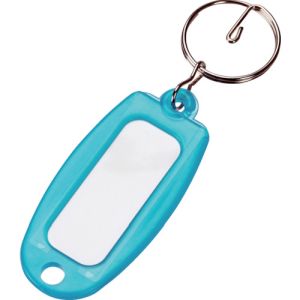 トラスコ中山 TRUSCO トラスコ中山 TNH-50-TB 名札キーホルダー 透明ブルー 50個入