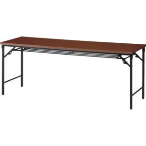 トラスコ中山 TRUSCO トラスコ TSTT1845WN 折りたたみ会議テーブル 1800X450XH700 棚板付 ウォールナット TRUSCO メーカー直送 代引不可 北海道沖縄離島不可