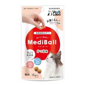 ジャパンペットコミュニケーションズ ジャパンペット メディボール 猫用 かつお味 15個入り