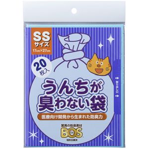 クリロン化成 KURILON クリロン化成 うんちが臭わない袋 BOS ネコ用 SSサイズ 20枚入