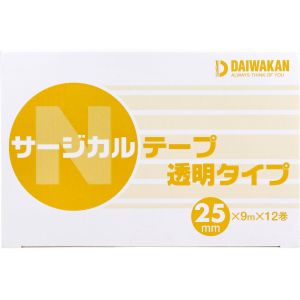 大和漢 大和漢 サージカルテープ 透明タイプ 25mm×9m×12巻入