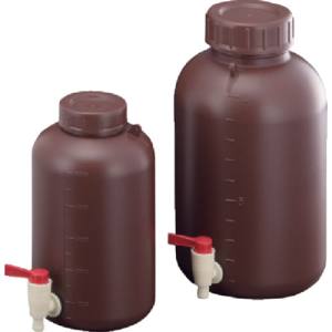 サンプラテック サンプラテック 2919 PE 広口 下口活栓付遮光瓶 10L