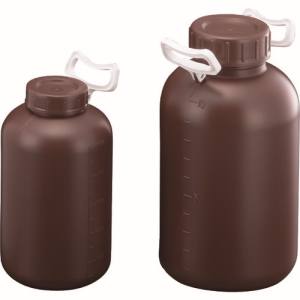 サンプラテック サンプラテック 2924 PE 取手付 広口 瓶 遮光 5L