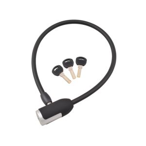 ジェイアンドシー J&C ジェイアンドシー J&C ウェーブキー式ワイヤー錠 JC-063W BK ブラック