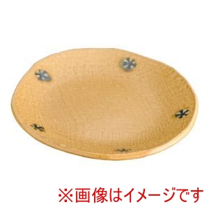 遠藤商事 TKG TKG 黄瀬戸印花4.0丸皿 T03-97 遠藤商事
