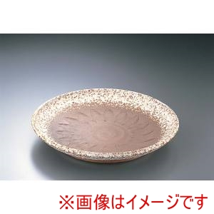 遠藤商事 TKG TKG 手造赤土白吹12.0大皿 平 B03-20 ROO2301 遠藤商事