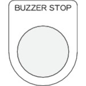 アイマーク IM IM P22-39 押ボタン/セレクトスイッチ メガネ銘板 BUZZER STOP 黒 φ2 アイマーク