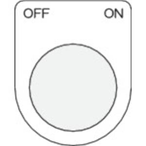 アイマーク IM IM P22-43 押ボタン/セレクトスイッチ メガネ銘板 OFF ON 黒 φ22.5 アイマーク