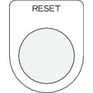 アイマーク IM IM P25-37 押ボタン/セレクトスイッチ メガネ銘板 RESET 黒 φ25.5 アイマーク