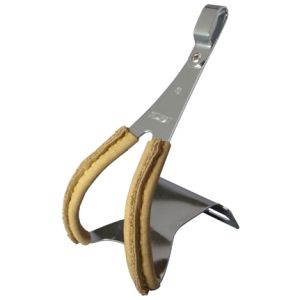 三ヶ島製作所 MKS MKS TOE CLIP STEEL w/leather  皮付トークリップ スチール  SS ミカシマ 三ヶ島