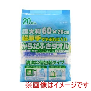 ストリックスデザイン ストリックスデザイン 458431 SK-029 超厚手超大判からだ拭きタオルウェット 20本入
