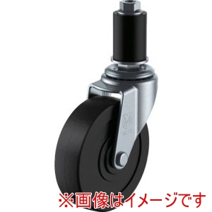 ユーエイキャスター YUEI ユーエイキャスター LTF-40R-16 差し込み式 自在 キャスター ゴム 車輪径40mm Lタイプ LTF型 パイプ径16