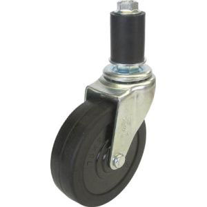 ユーエイキャスター YUEI ユーエイキャスター LTF-75RH-16 ゴムパイプ16径差込みキャスター自在車 75径ゴム車輪