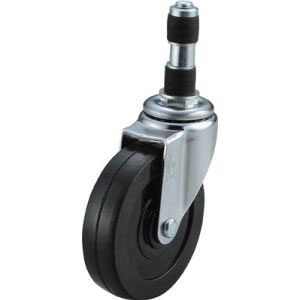 ユーエイキャスター YUEI ユーエイキャスター ETF-100RH-22 ゴムパイプ22径差込みキャスター自在車 100径ゴム車輪