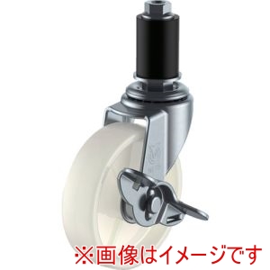 ユーエイキャスター YUEI ユーエイキャスター LTF-50NS-22 差し込み式 自在 キャスター ナイロン 車輪径50mm ストッパー付き Lタイプ LTF-S型 パイプ径22