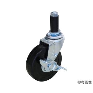 ユーエイキャスター YUEI ユーエイキャスター LTF-75RHS-16 ゴムパイプ16径差込みキャスターS付自在車 75径ゴム車輪