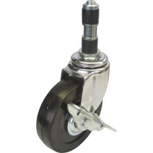 ユーエイキャスター YUEI ユーエイキャスター ETF-100RHS-22 ゴムパイプ22径差込みキャスターS付自在車 100径ゴム車輪