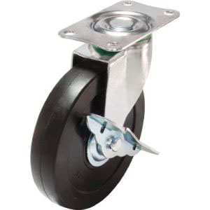 ユーエイキャスター YUEI ユーエイキャスター E-65RHS キャスターS付自在車 径65ハードゴム車輪