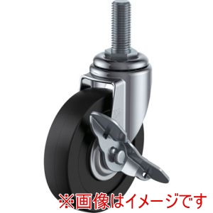 ユーエイキャスター YUEI ユーエイキャスター ET-75RHS-M12-35 ねじ込み式 自在 キャスター ゴム 車輪径75mm Eタイプ ET-S型 ネジ寸法M12×35ピッチ1.75