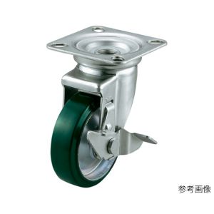 ユーエイキャスター YUEI ユーエイキャスター UWJ-130S 産業用キャスターシングルS付自在車 130径ウレタン車輪