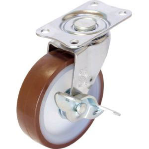 ユーエイキャスター YUEI ユーエイキャスター E-65URS キャスターS付自在車 径65ウレタン車輪