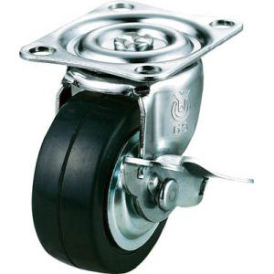 ユーエイキャスター YUEI ユーエイキャスター G-38RS キャスターS付自在車 38径ゴム車輪