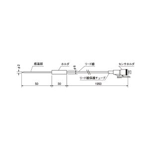 チノー CHINO チノー MR9301D05 カードロガー用 針状温度センサ
