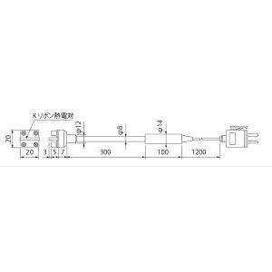 チノー CHINO チノー YC510-02K 表面温度測定用K熱電対温度センサ