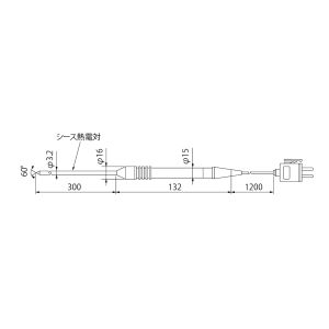 チノー CHINO チノー YC520-31K 針状形K熱電対温度センサ
