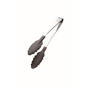 田辺金具 田辺金具 抗菌耐熱カラートング 中 ナイトグレー 250mm 5533