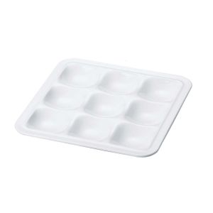 若泉漆器 若泉漆器 ニュービュッフェプレート 9ホール 白