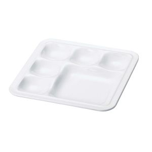 若泉漆器 若泉漆器 ニュービュッフェプレート バラエティー深 白