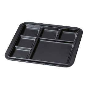 若泉漆器 若泉漆器 ニュービュッフェプレート バラエティー浅 黒