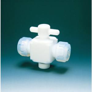 フロンケミカル フロンケミカル NR0028-002 フッ素樹脂 PTFE 二方バルブ接続8mm