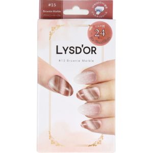 プロルート丸光 プロルート丸光 LYSD’OR リスドール セミキュアジェルネイル ハンドネイル用 ブラウニー マーブル 24枚入