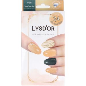 プロルート丸光 プロルート丸光 LYSD’OR リスドール セミキュアジェルネイル ハンドネイル用 ホワイト ベージュ ゴッド 24枚入