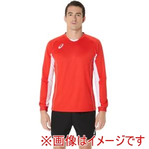 アシックス asics アシックス 2053A215 ゲームプラシャツ 長袖 ファイアリーレッド XL