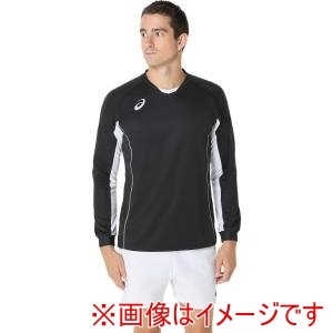 アシックス asics アシックス 2053A215 ゲームプラシャツ 長袖 PERFORMANCE BLACK/PINK GLO S