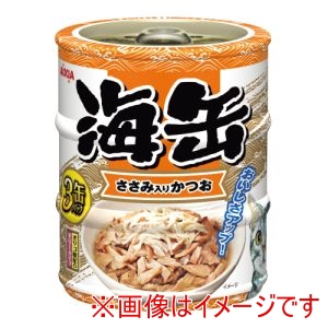 アイシア AIXIA アイシア 海缶ミニ3P ささみ入りかつお 180g 60g×3缶 AIXIA