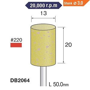 ミニター ミニモ Minimo ミニター ミニモ DB2064 研削用ゴム砥石 WA ミディアム ＃220 φ13 10本入