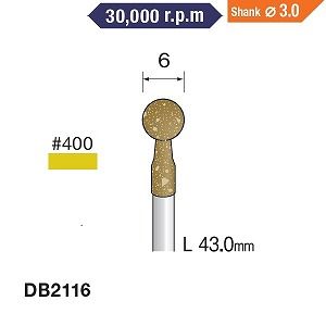 ミニター ミニモ Minimo ミニター ミニモ DB2116 研削用ゴム砥石 WA ミディアム ＃400 φ6 10本入