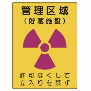ユニット UNIT ユニット 817-41 放射能標識 管理区域 貯蔵施設 エコユニボード 400X300