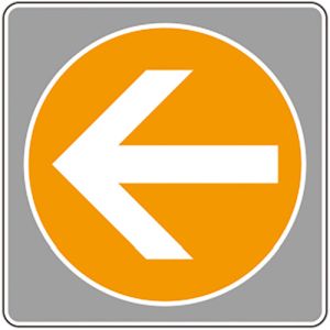 ユニット UNIT ユニット 819-576 フロアカーペット用標識 矢印 橙 大