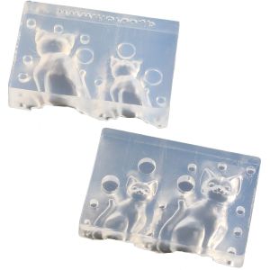 亀島商店 亀島商店 アニマル レジンクラフト用 ソフトモールド C-452 猫Bタイプ M Sサイズ 1個入