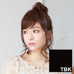 プリシラ プリシラ 総手植 前髪 サイド ロング カール バング 耐熱 ブラック FX-103-TBK