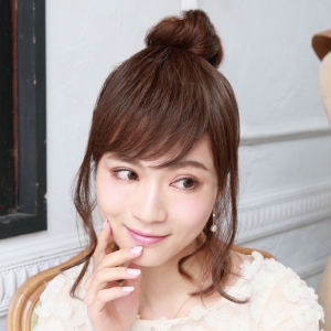 プリシラ プリシラ 総手植 前髪 サイド ロング カール バング 耐熱 マロンブラウン FX-103-TMB