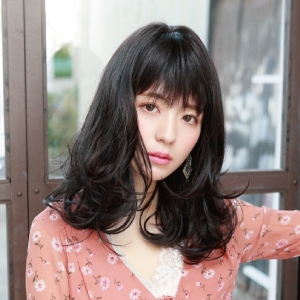 プリシラ プリシラ オール フリル カール ミディ 耐熱 ショコラブラック A-693-TCK