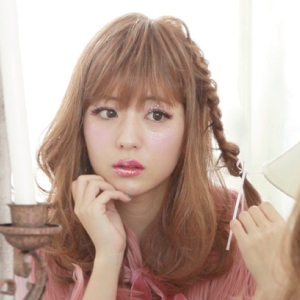 プリシラ プリシラ オール フリル カール ミディ 耐熱 シナモンベージュ A-693-TCG