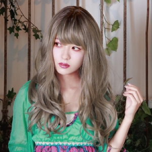 プリシラ プリシラ オール グラデ ホイップ カール ロング 耐熱 オリーブグレー CTA-100-CTOG