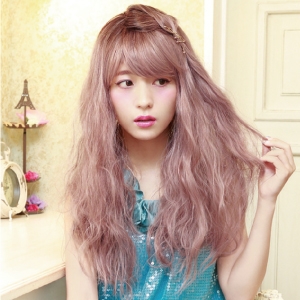 プリシラ プリシラ オール グラデ キャンディ ウェーブ ロング 耐熱 グレーラベンダー CTA-101-CTGL